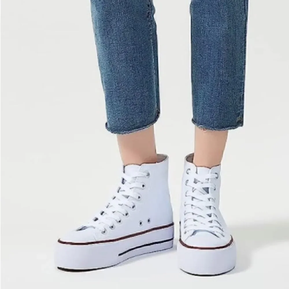 Platform Canvas High Top Sneakers